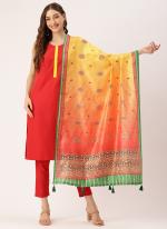 Cotton Multi Colour Casual Wear Printed Dupatta